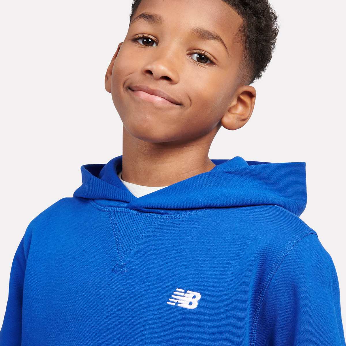 New Balance French Terry Small Logo Hoodie unisex Hoodies & Sweaters blauw Kleding