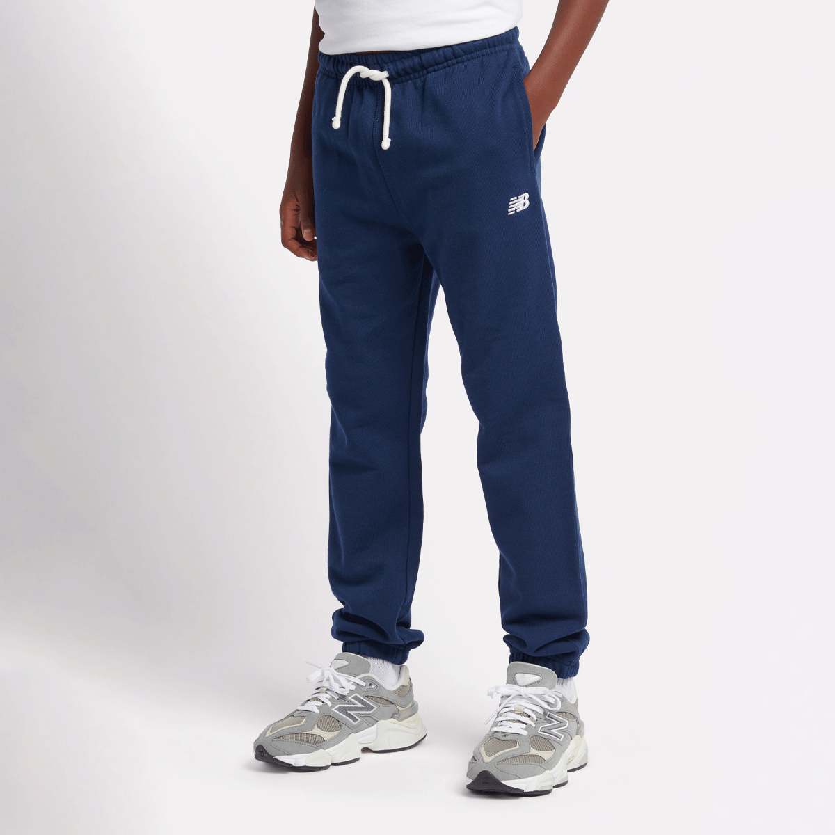 New Balance, French Terry Small Logo Jogger, blue