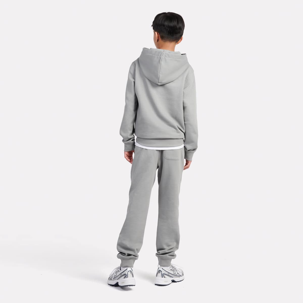 New Balance French Terry Stacked Logo Hoodie unisex Hoodies & Sweaters grijs Kleding