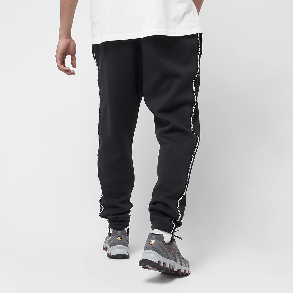 Under Armour Icon Fleece Joggger Taping men Trainingsbroeken zwart Maat S Kleding