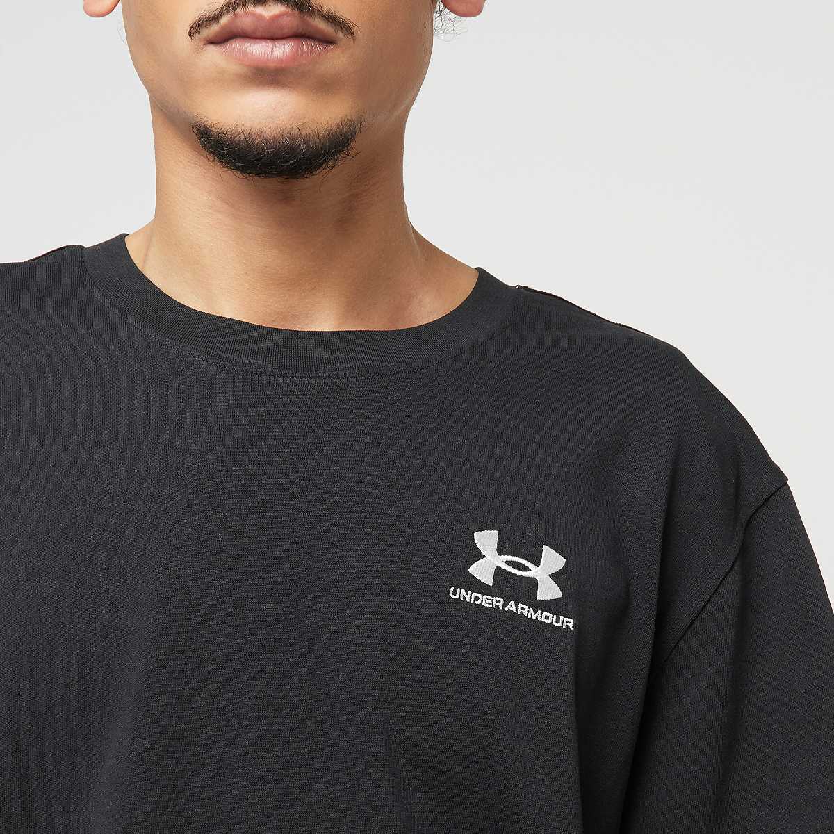 Under Armour Icon HWT Tee Taping men T-Shirts & Polo's zwart Maat S Kleding