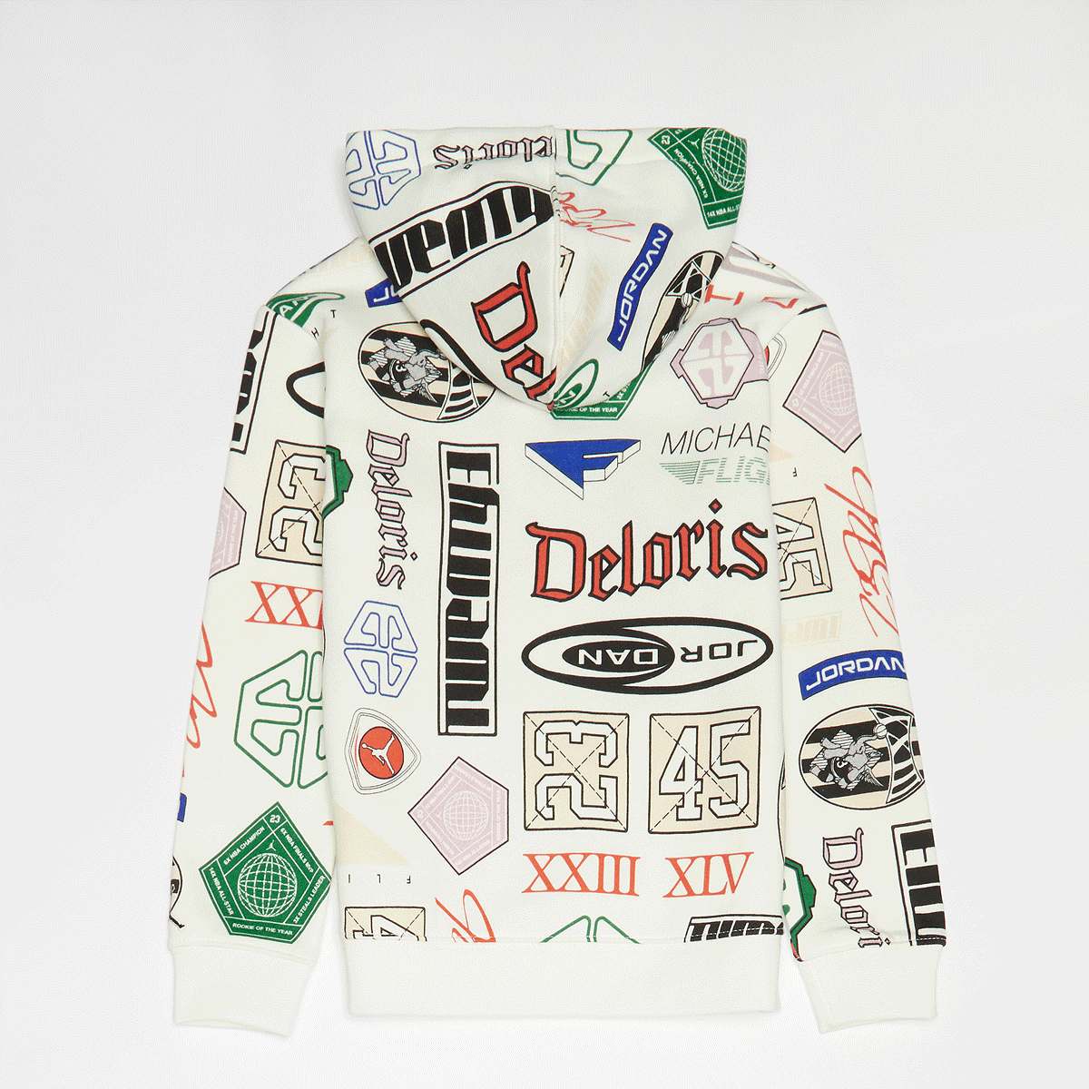 Jordan JDB Michael Brooklyn All Over Print Fleece Pullover Set unisex Baby Rompers & Sets beige 98 Kleding