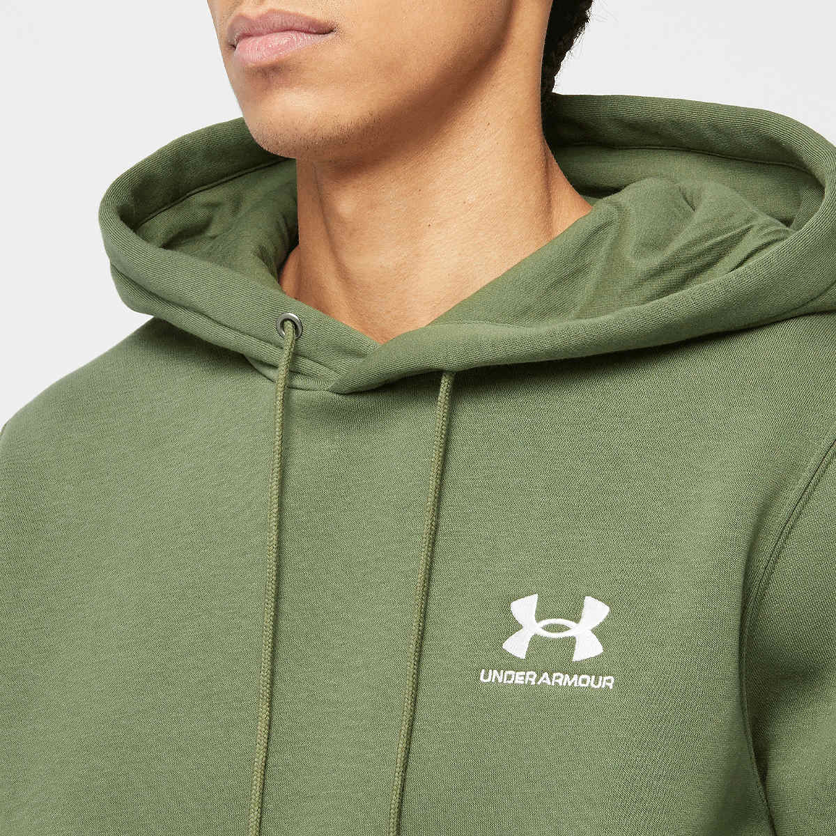 Under Armour Icon Fleece HD Taping men Hoodies & Sweaters groen Maat S Kleding