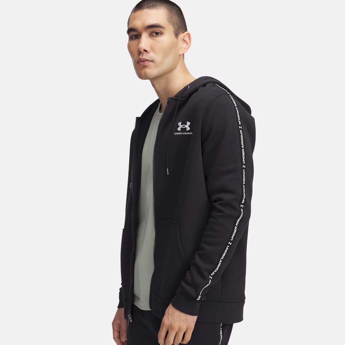 Selected, Under Armour, Icon Fleece Full-Zip Taping, black