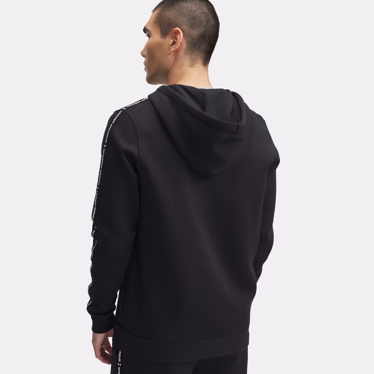 Under Armour UA Icon Fleece FZ Taping black men Hoodies & Sweaters zwart Maat S Kleding