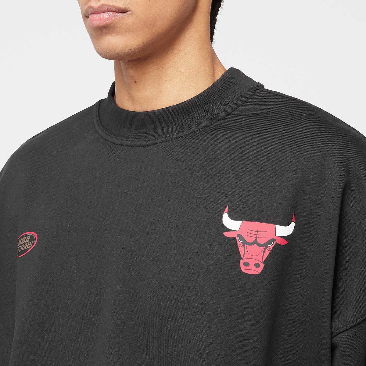 Mitchell & Ness NBA Oversweep Crewneck Sweater Chicago Bulls men Hoodies Sweaters zwart Maat S Kleding