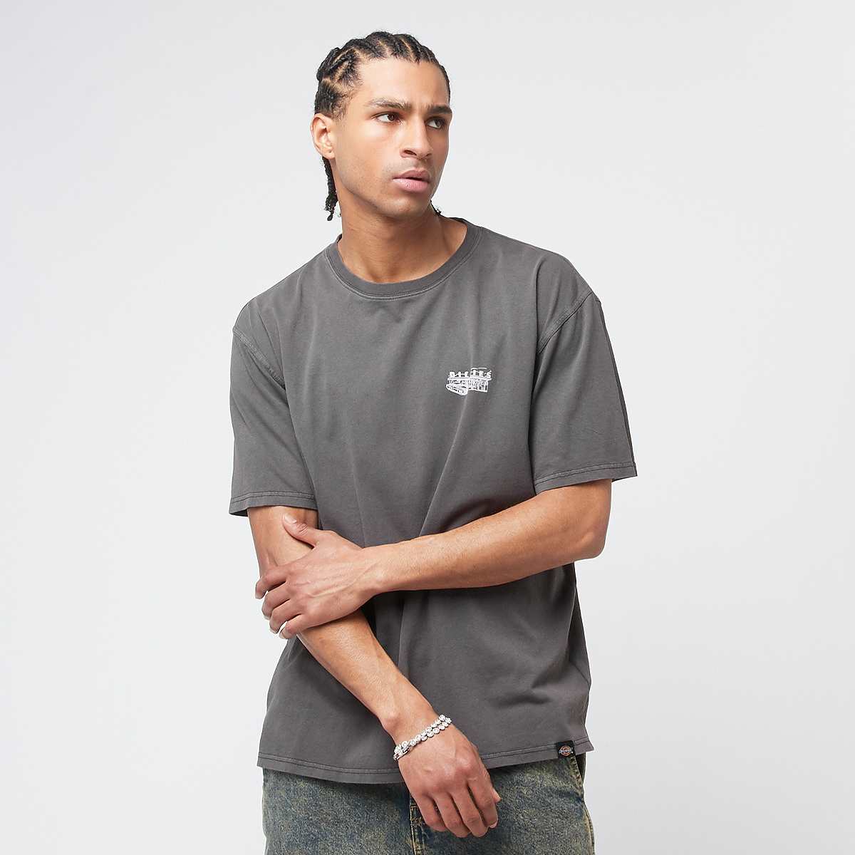 Dickies Service Station Short Sleeve Tee men T-Shirts & Polo's grijs Maat S Kleding