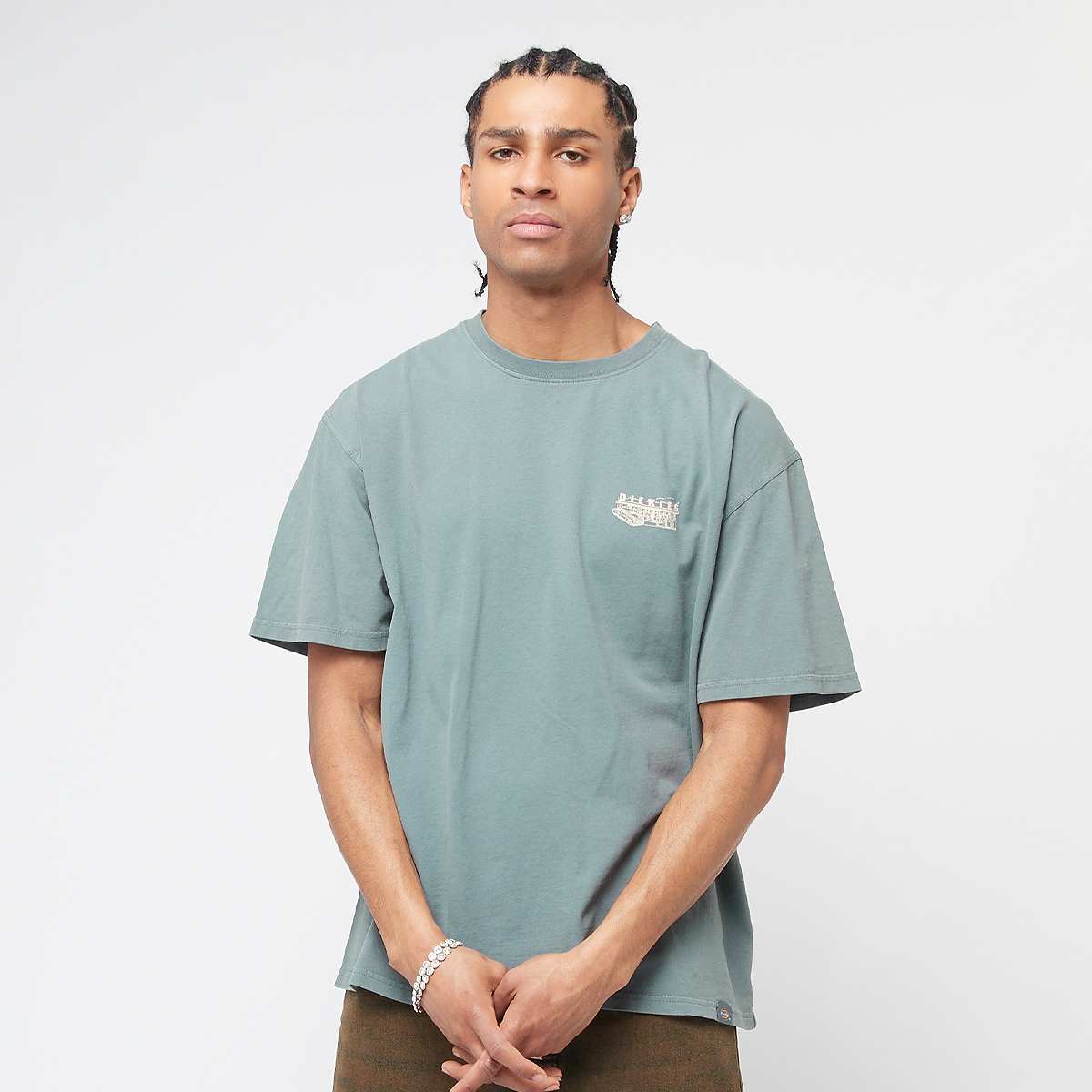 Dickies Service Station Short Sleeve Tee men T-Shirts & Polo's groen Maat S Kleding
