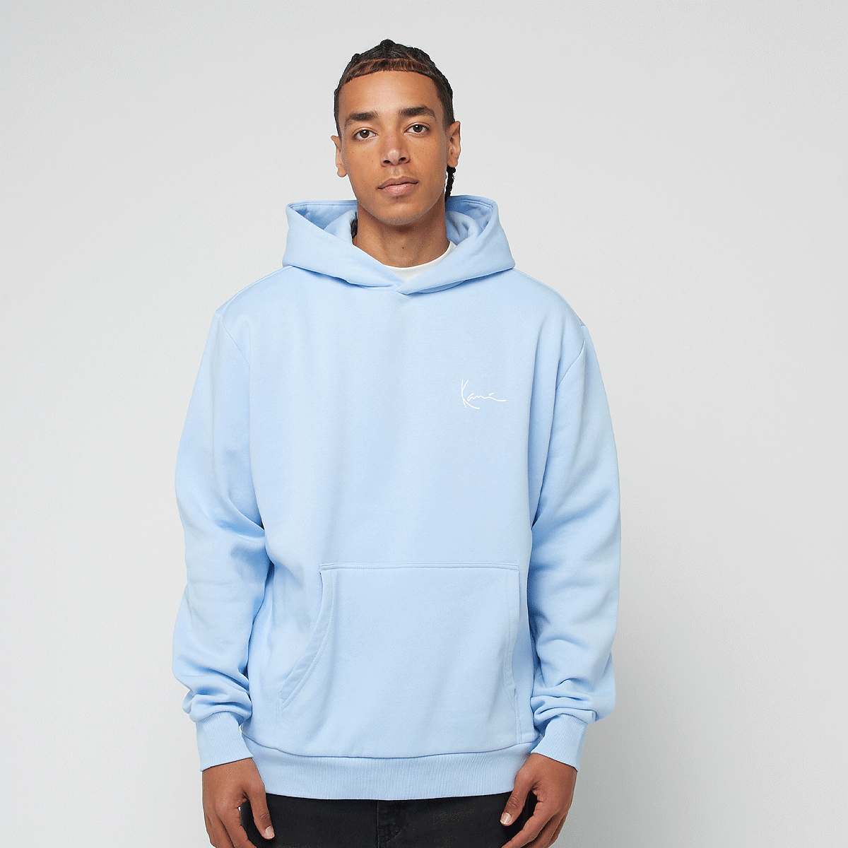 Karl Kani Signature Old English Hoodie Men Hoodies & Sweaters blauw Maat M Kleding