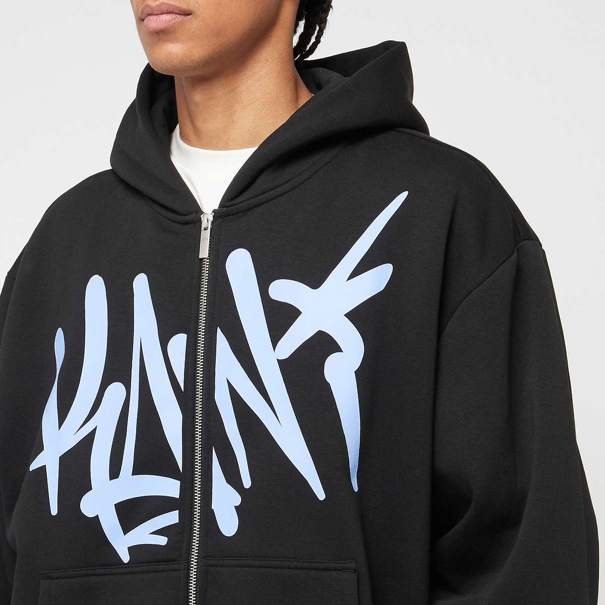 Karl Kani Woven Signature Tag Zip Hoodie Men Hoodies & Sweaters zwart Maat S Kleding