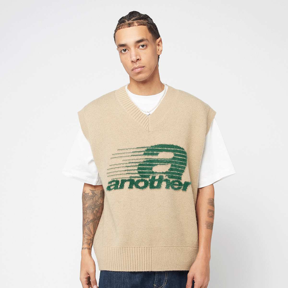 Another Cotton Lab A Sweater Vest Bodywarmers in beige formaten: XL