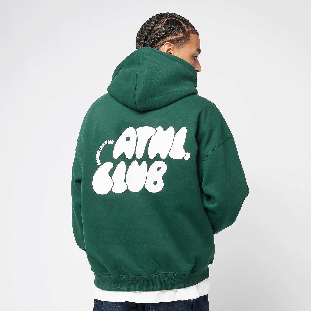 Another Cotton Lab ATHL. CLUB OVERSIZED HOODIE bottle green men Hoodies & Sweaters groen Maat M Kleding