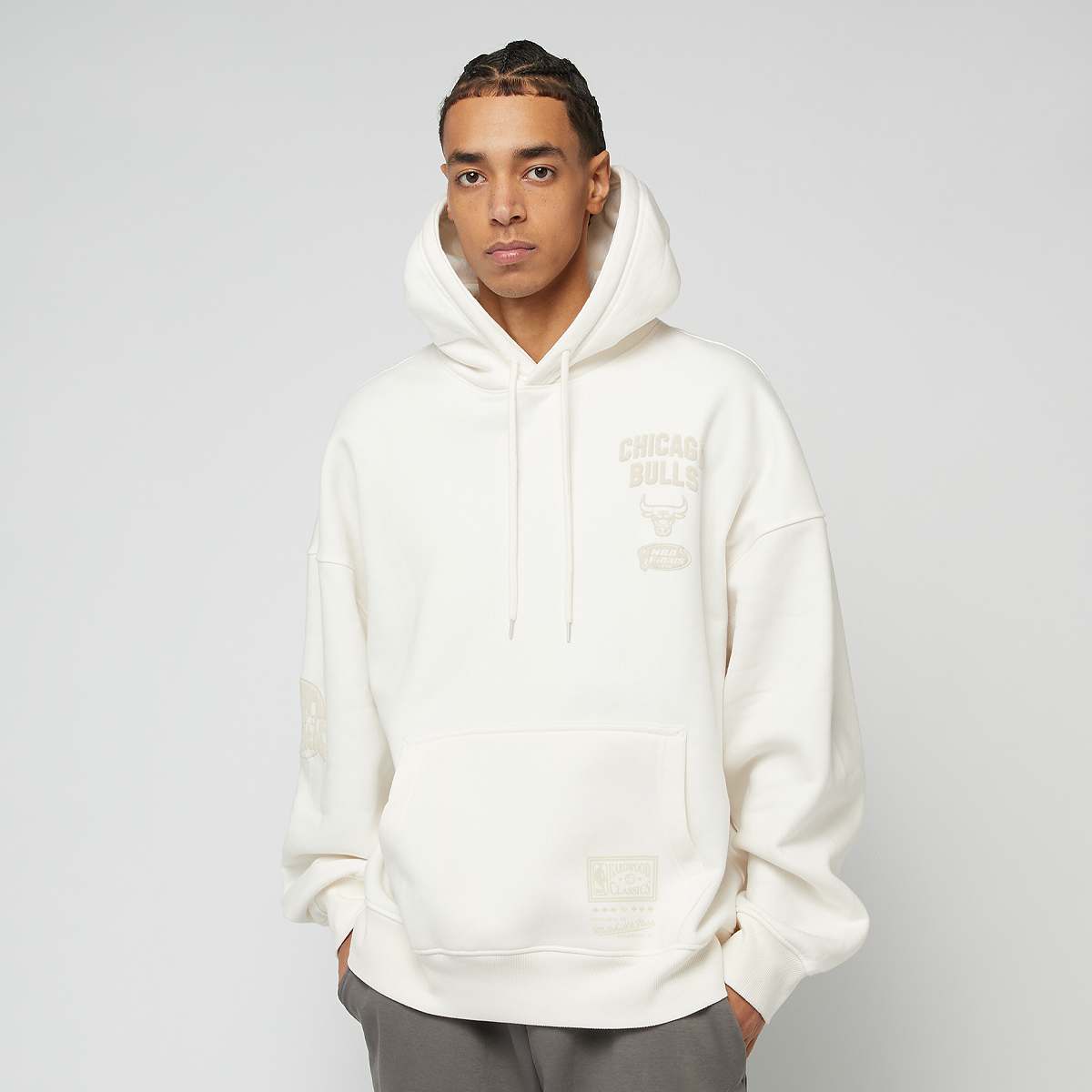 Mitchell & Ness NBA Elite Neutrals Oversized Hoodie Chicago Bulls men Hoodies Sweaters wit Maat S Kleding