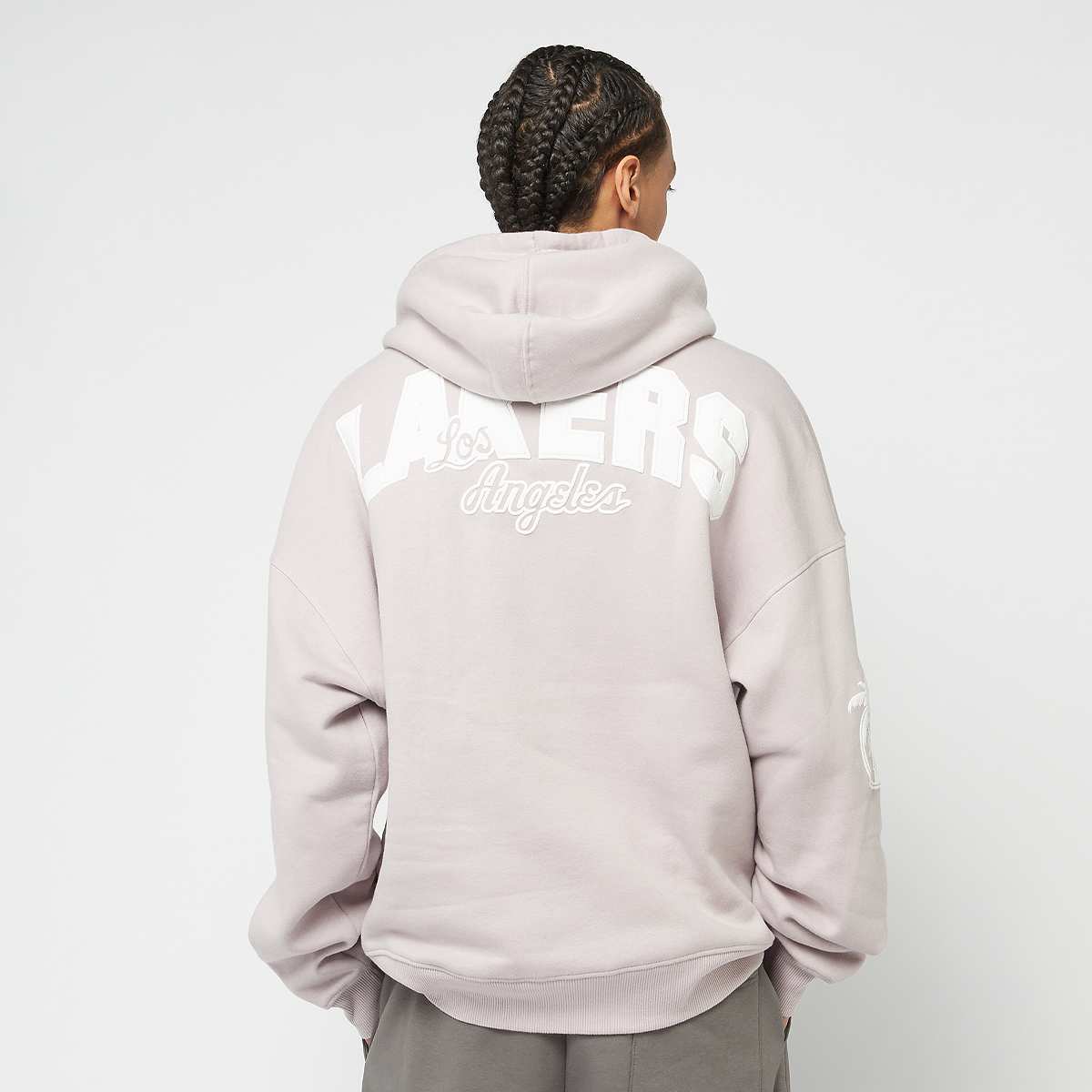 Mitchell & Ness NBA Elite Neutrals Oversized Hoodie LA Lakers men Hoodies Sweaters grijs Maat XL Kleding