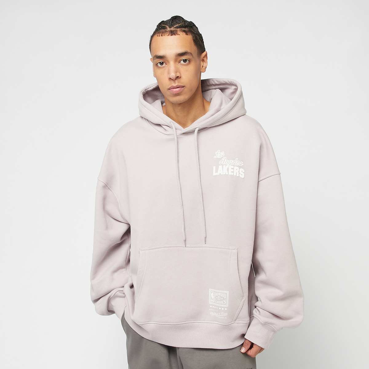 Mitchell & Ness NBA Elite Neutrals Oversized Hoodie LA Lakers men Hoodies Sweaters grijs Maat S Kleding