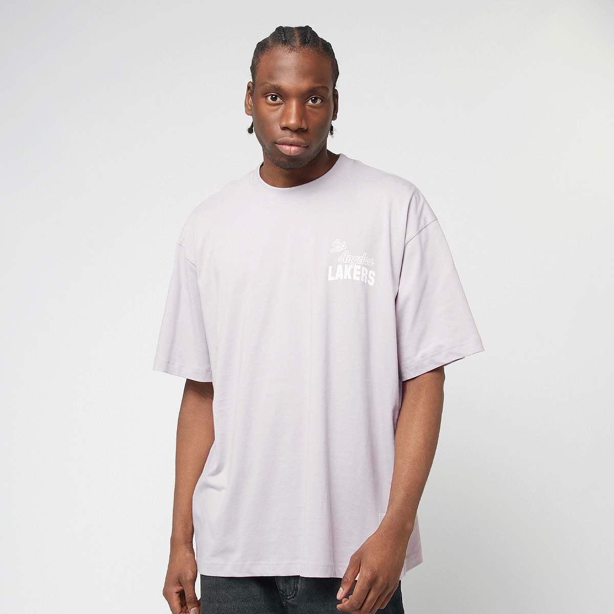 Mitchell & Ness NBA Elite Neutrals Oversized Tee LA Lakers men T-Shirts Polo's roze Maat S Kleding