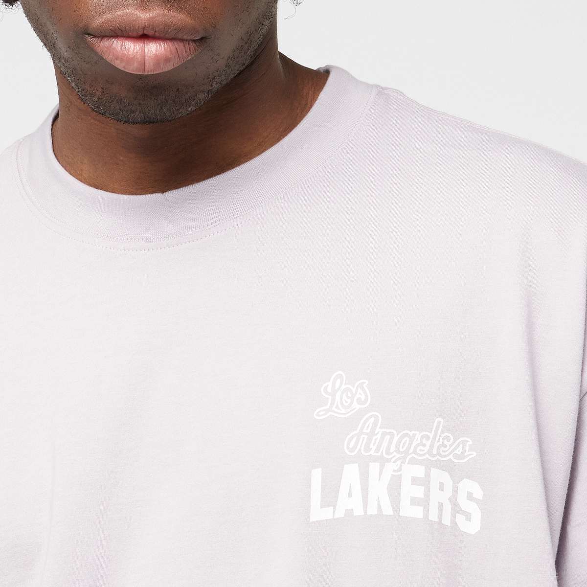 Mitchell & Ness NBA Elite Neutrals Oversized Tee LA Lakers men T-Shirts Polo's roze Maat S Kleding
