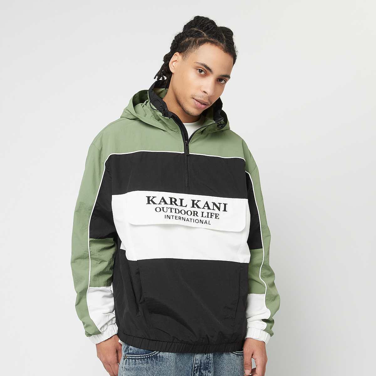 Karl Kani, Woven Retro Windbreaker, green