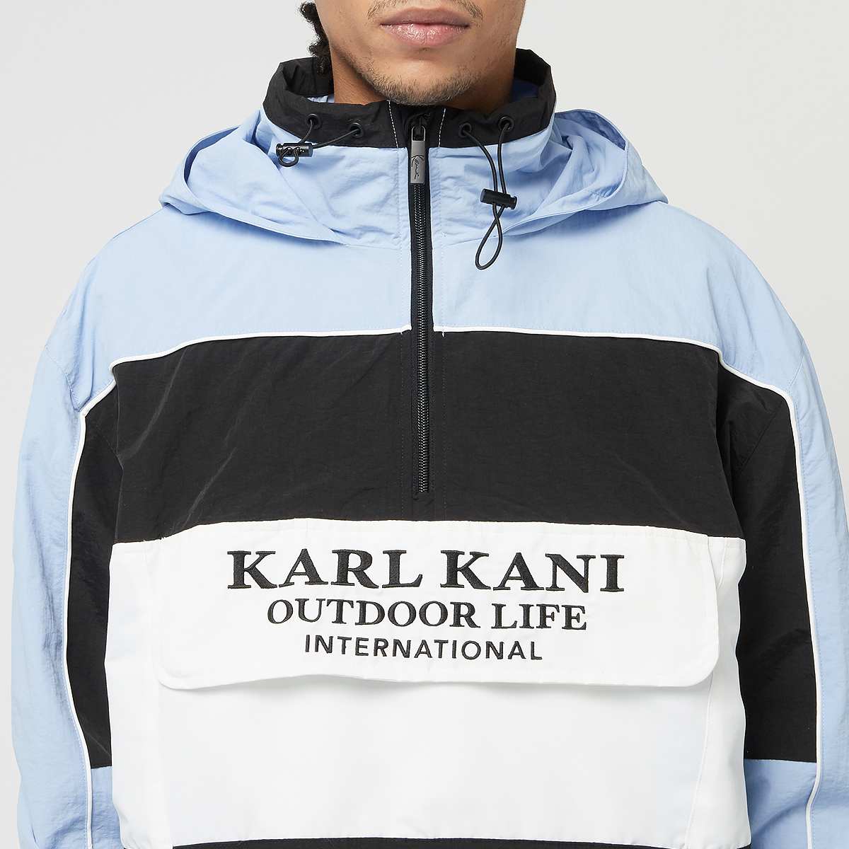 Karl Kani Woven Retro Windbreaker Men Windbreakers blauw Maat S Kleding