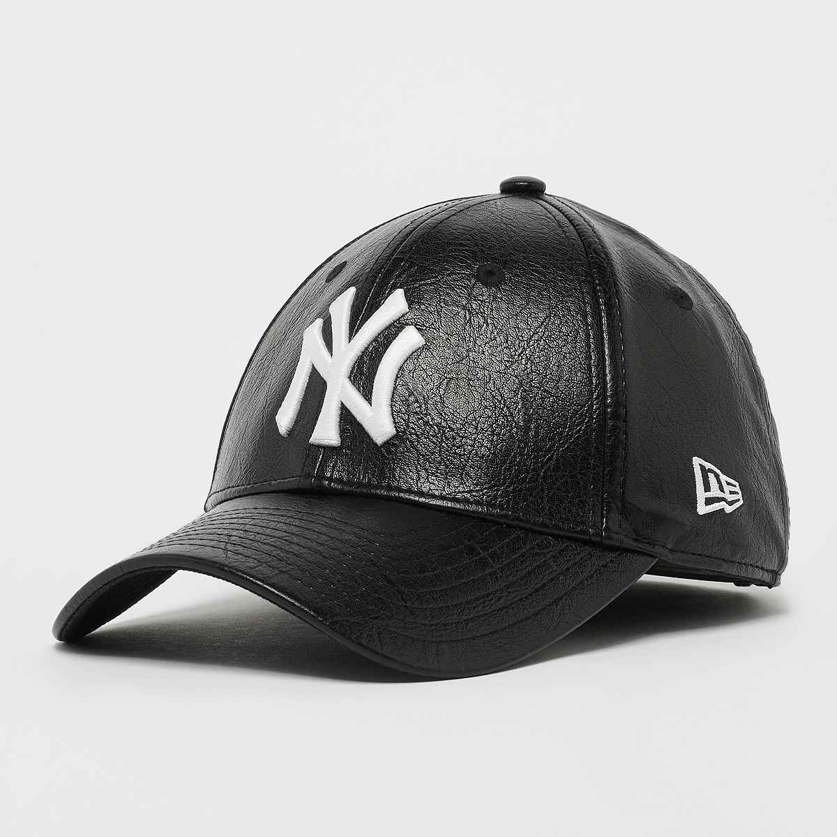 new era Female 9FORTY Crinkled PU New York Yankees Caps in zwart formaten: ONE SIZE