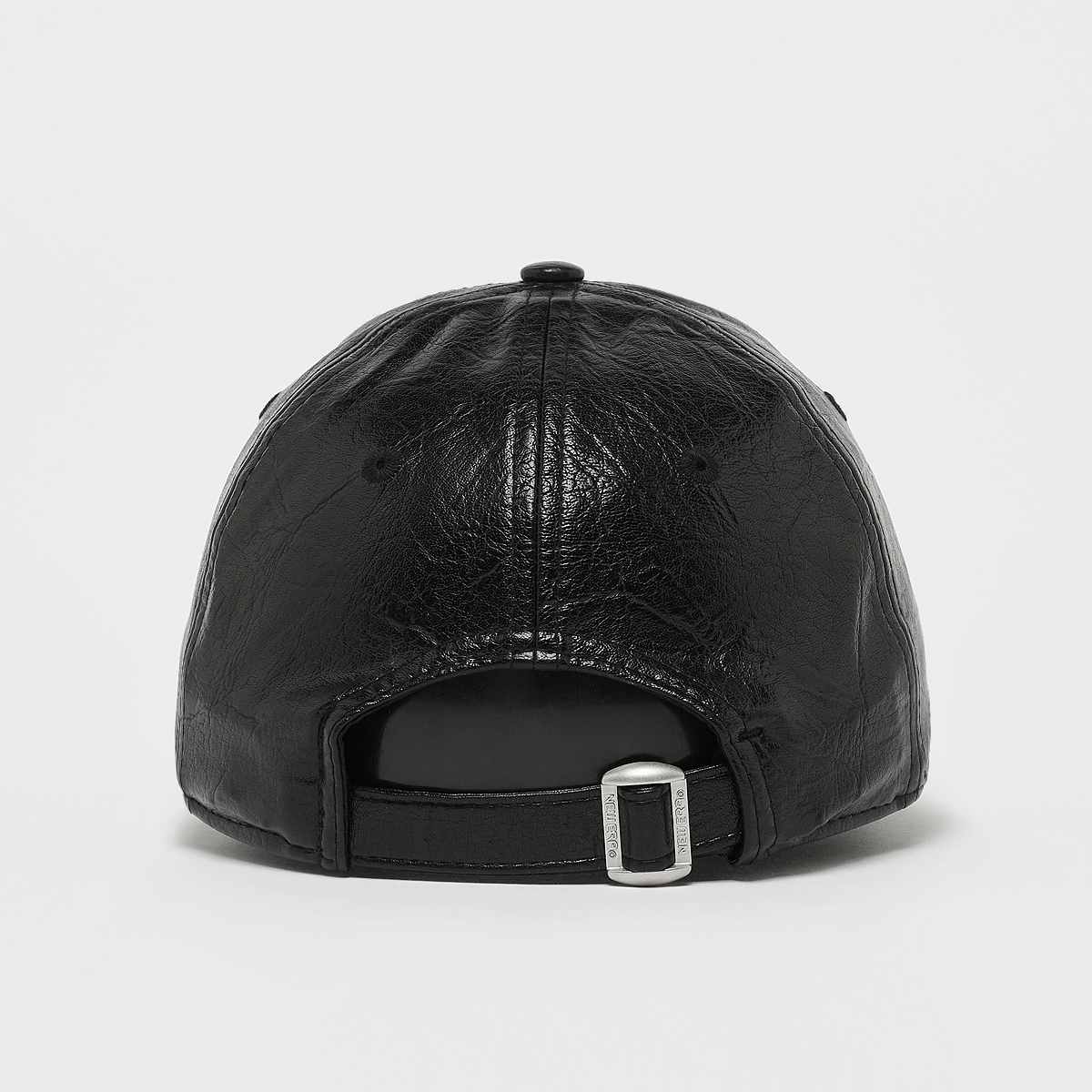 new era Female 9FORTY Crinkled PU New York Yankees Caps in zwart formaten: ONE SIZE