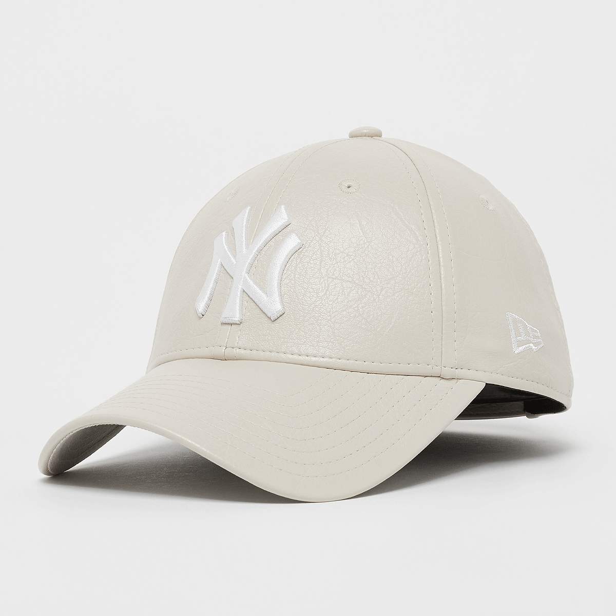 new era Female 9FORTY Crinkled PU York Yankees women Caps beige Maat ONE SIZE Accessoires