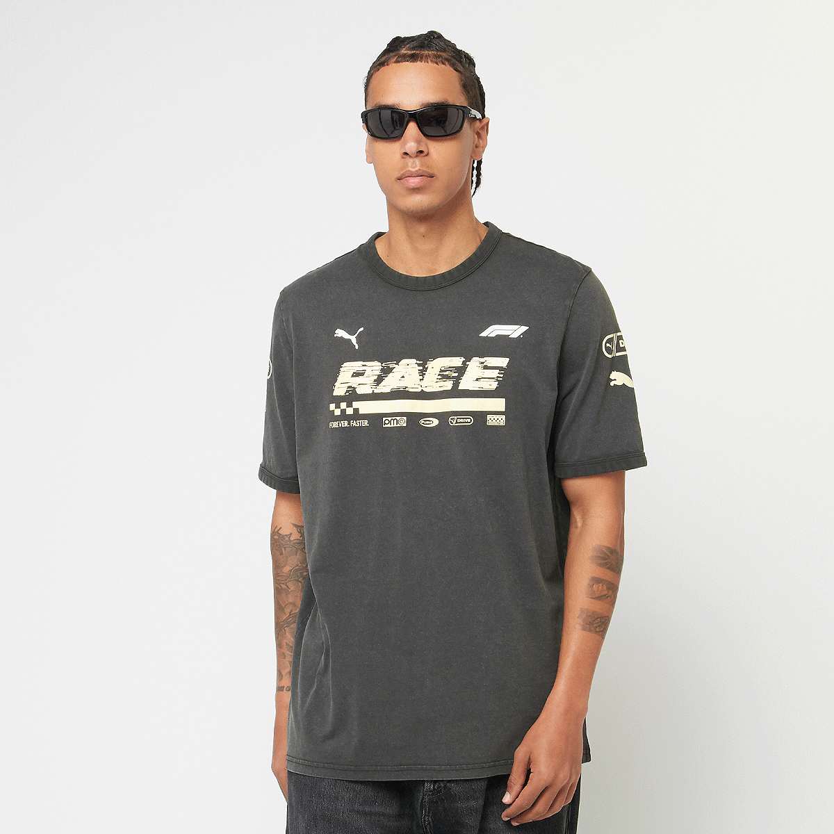 PUMA, F1 Graphic Ringer Tee, grey