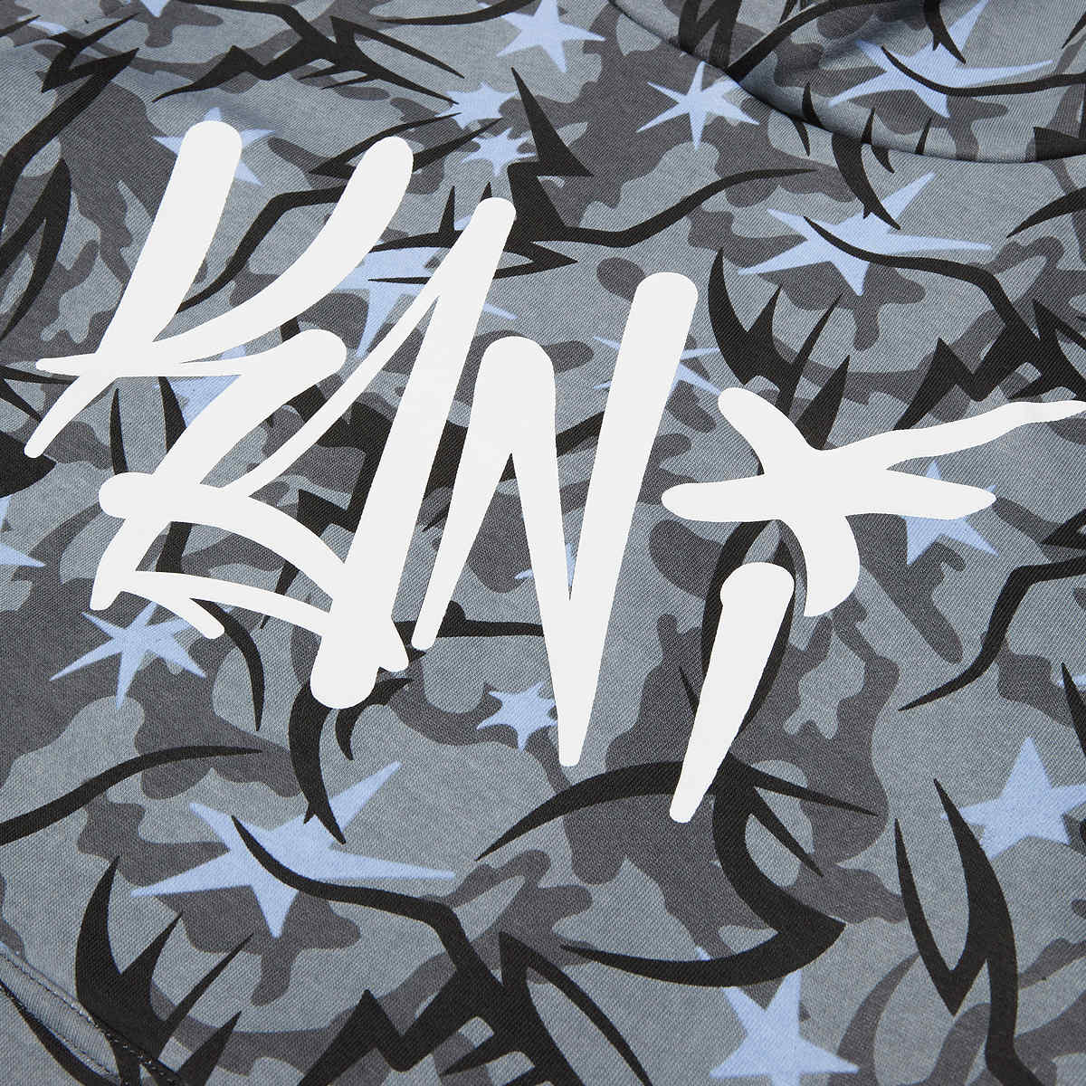 Karl Kani Star Camo Oversize Hoodie Junior Unisex Hoodies & Sweaters grijs Kleding