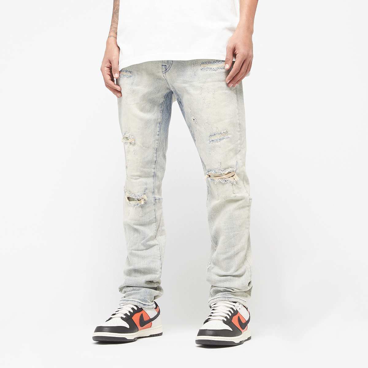 Smoke Rise Vintage Washed Jeans Men Spijkerbroeken blauw Kleding