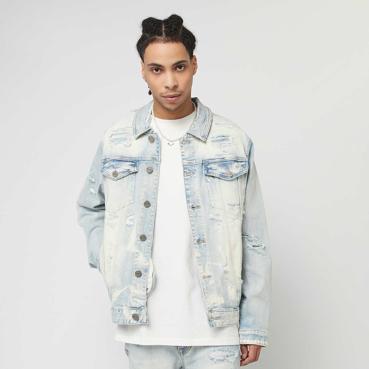 Smoke Rise, Vintage Rip & Repair Denim Jacket, blue