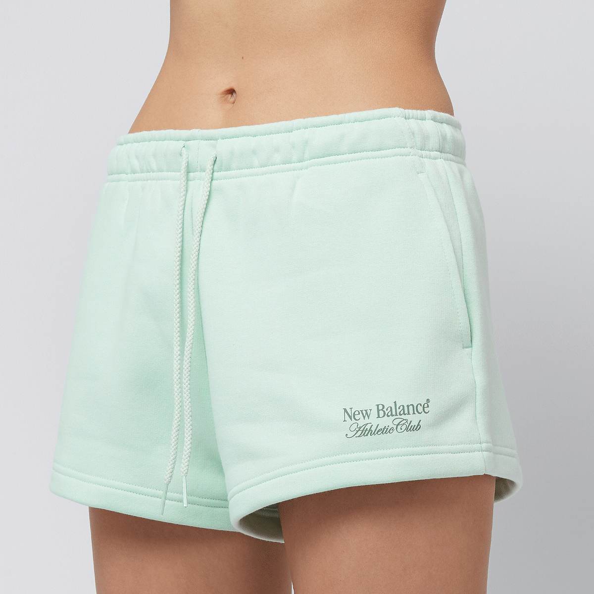New Balance Linear Fleece Short women Sportshorts groen Maat XS Kleding