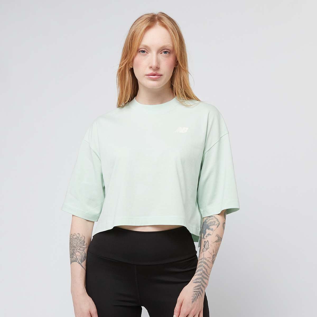 New Balance Reimagined Oversized Waist T-Shirt women T-Shirts & Polo's groen Maat XS Kleding