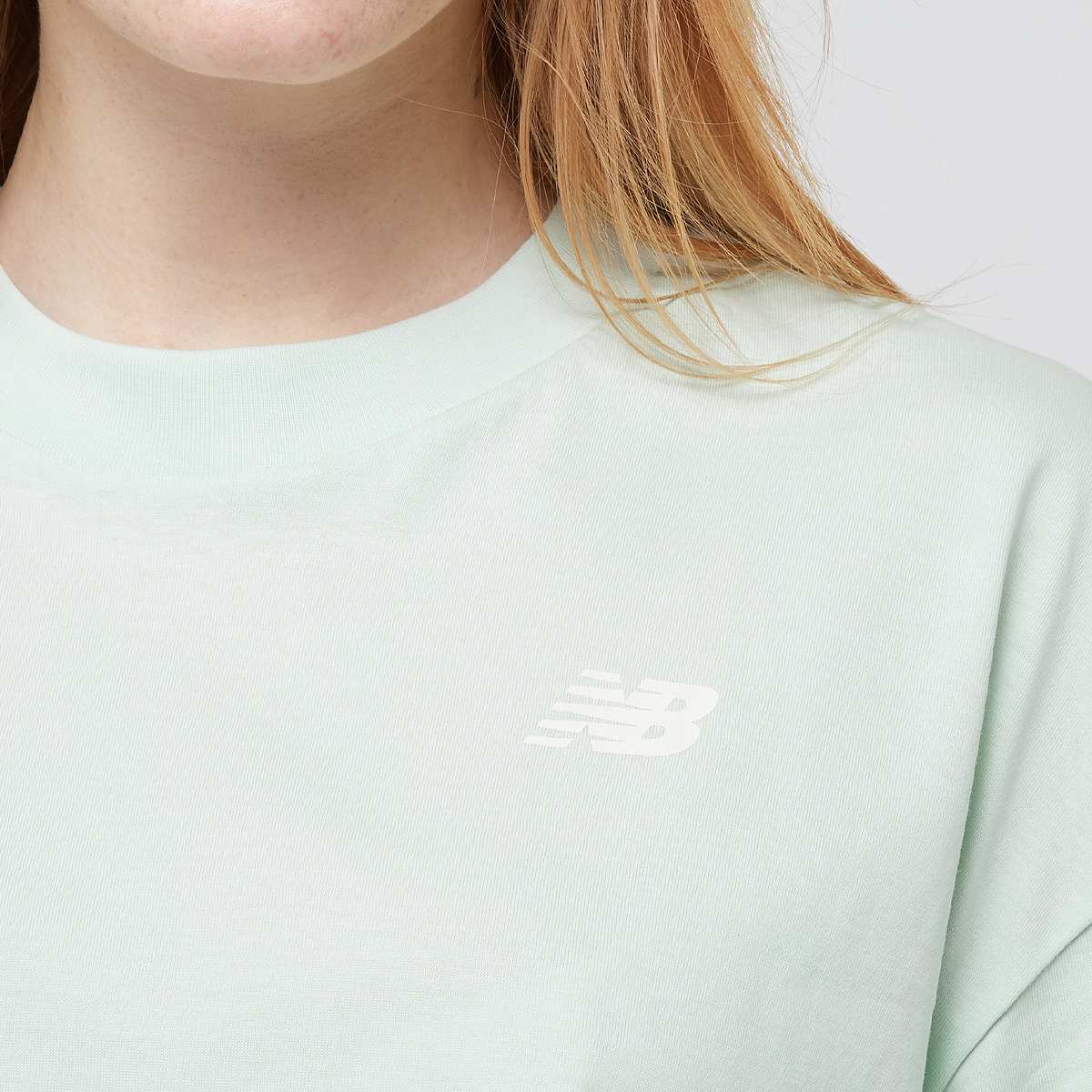 New Balance Reimagined Oversized Waist T-Shirt women T-Shirts & Polo's groen Maat XS Kleding