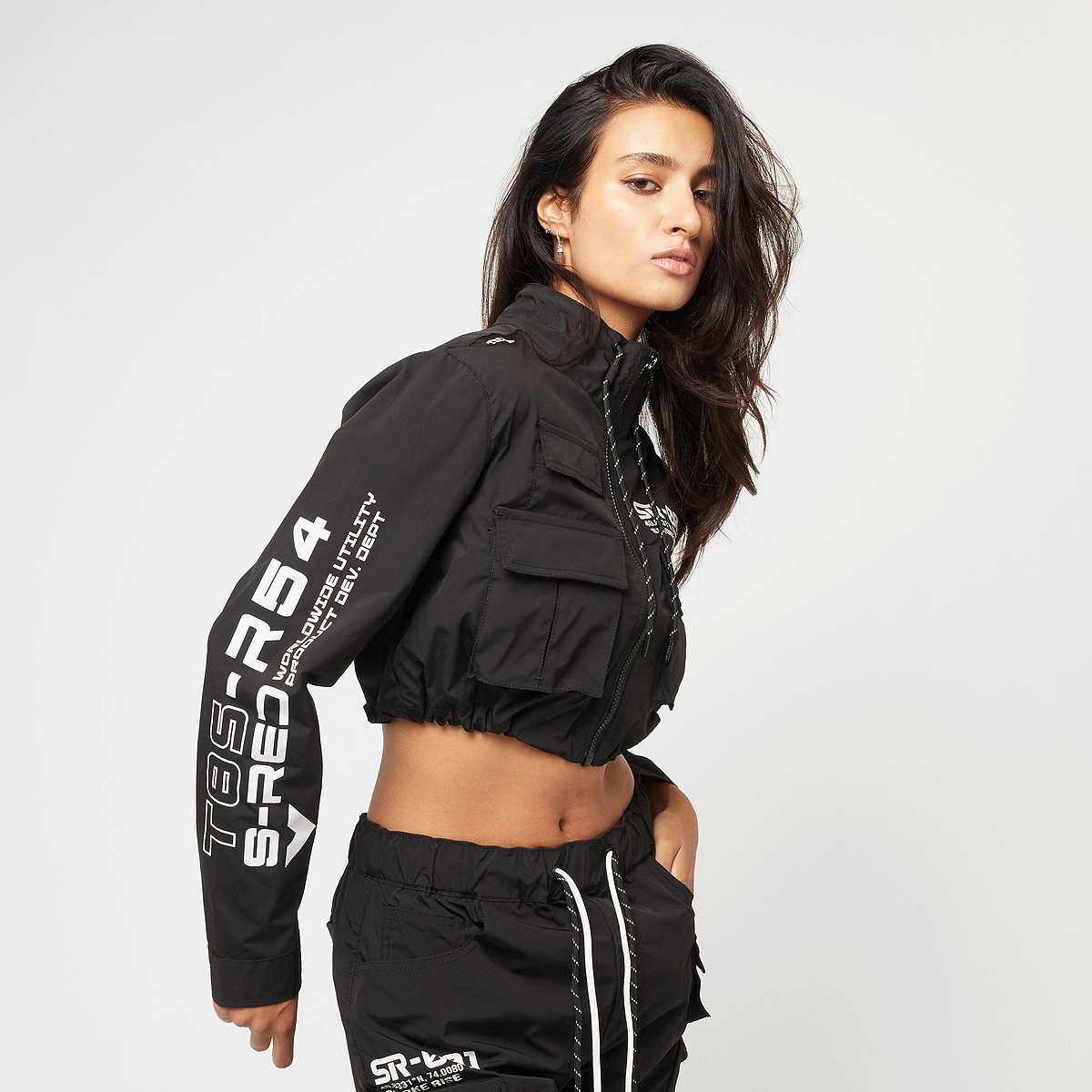 Smoke Rise, Full Zip Utility Jacket, black