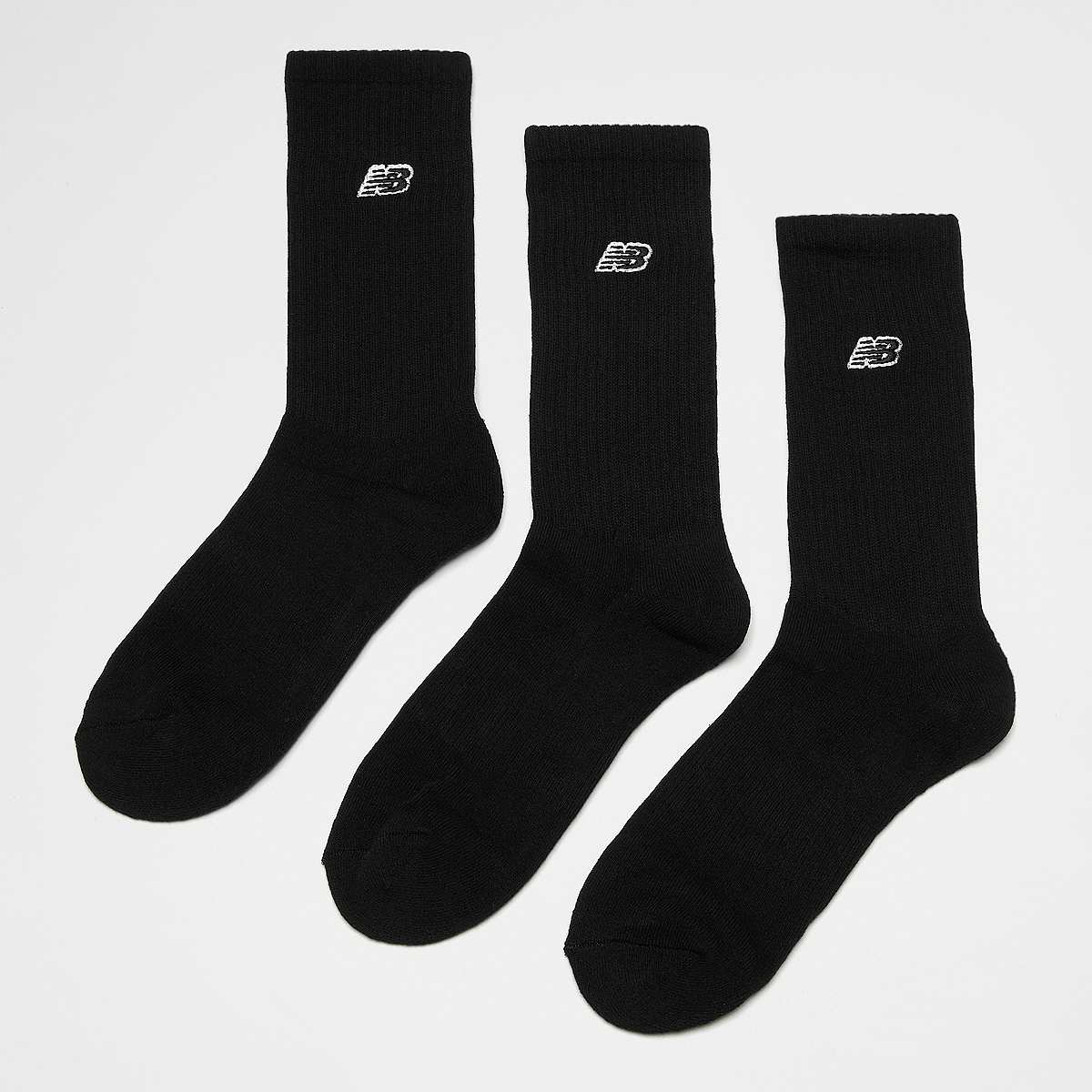 New Balance 3 PACK Essentials Cushioned Crew Socks Sokken in zwart formaten: 35-38