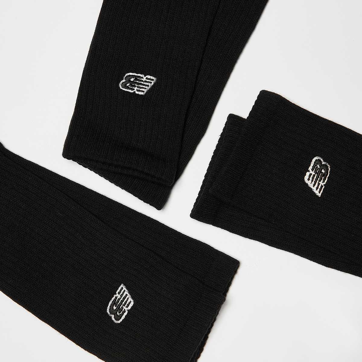 New Balance 3 PACK Essentials Cushioned Crew Socks unisex Sokken zwart Maat 35-38 Kleding