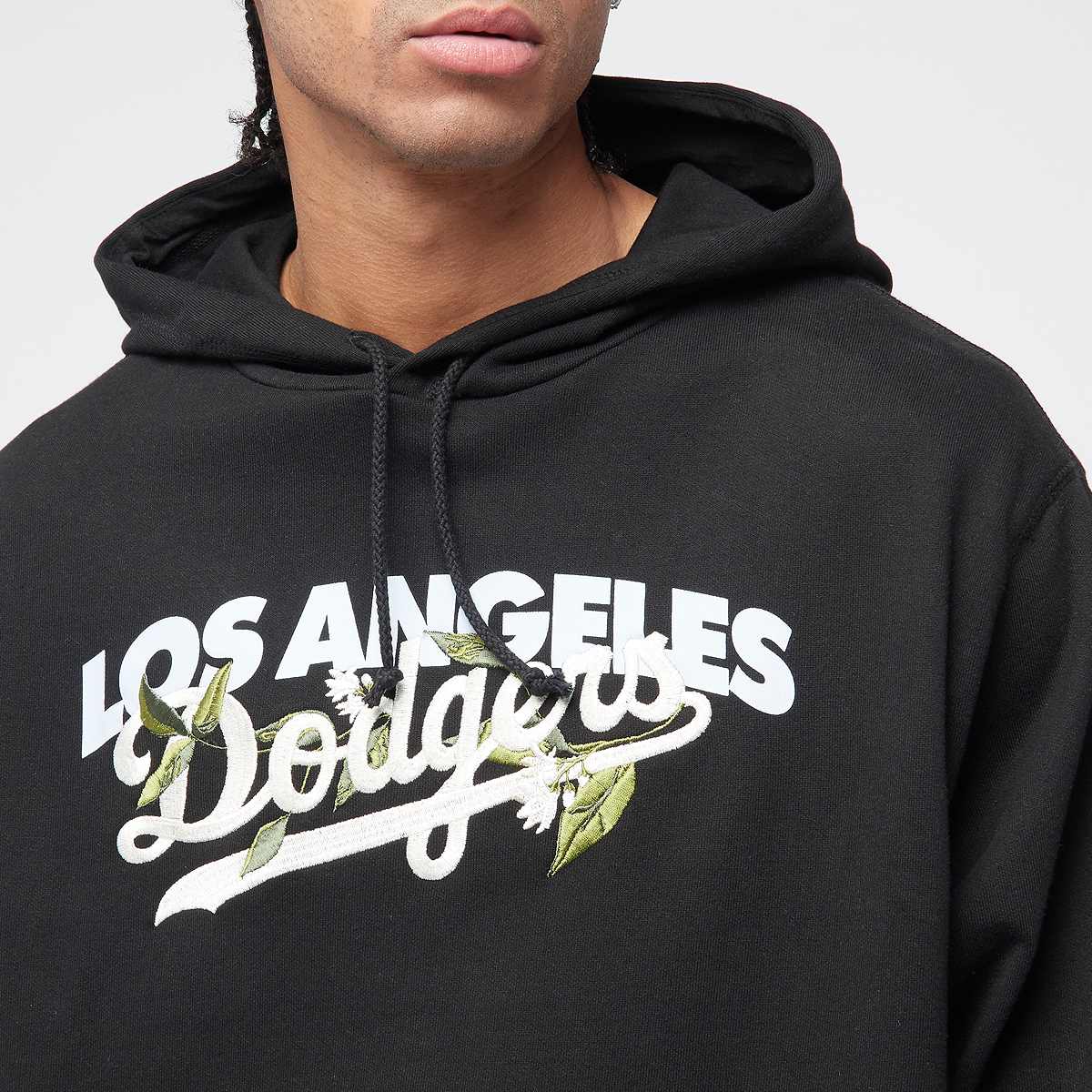 new era MLB Floral Graphic Hoodie Los Angeles Dodgers men Hoodies & Sweaters zwart Maat S Kleding
