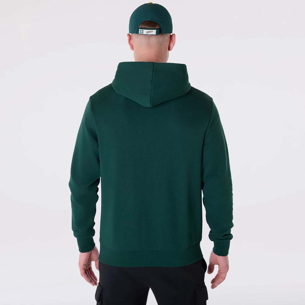 new era MLB Pennant Graphic Hoodie Oakland Athletics men Hoodies & Sweaters groen Maat S Kleding