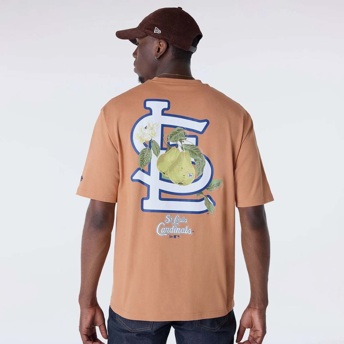 new era MLB Fruit Graphic Tee St. Louis Cardinals men T-Shirts & Polo's oranje Maat S Kleding