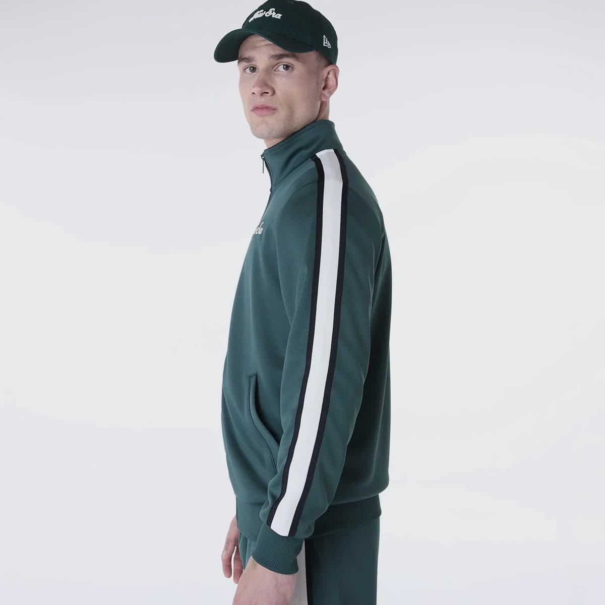 new era Track Jacket men Trainingspakken groen Maat S Kleding
