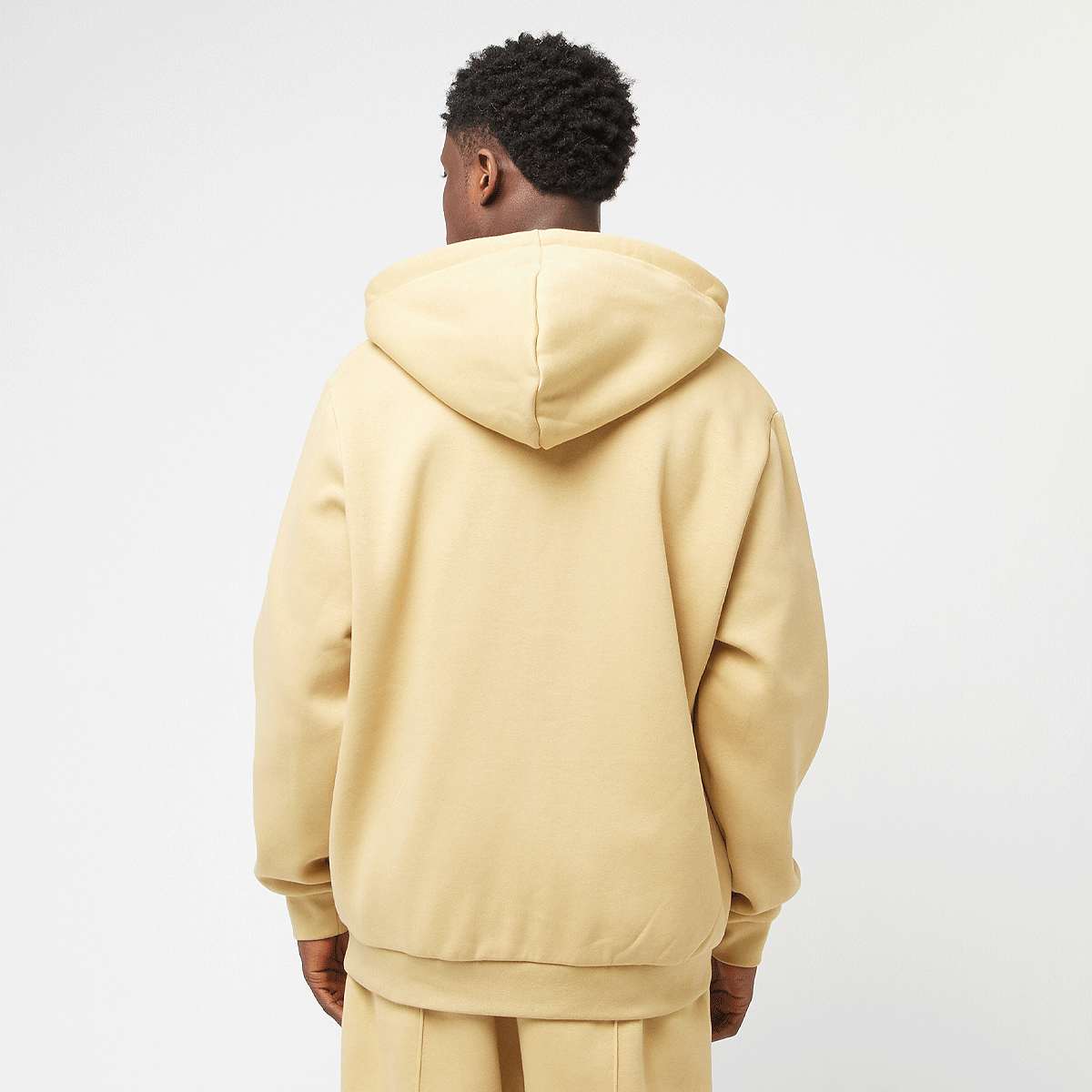 Urban Classics Fluffy Fleece Hoodjacket men College jacks beige Maat S Kleding