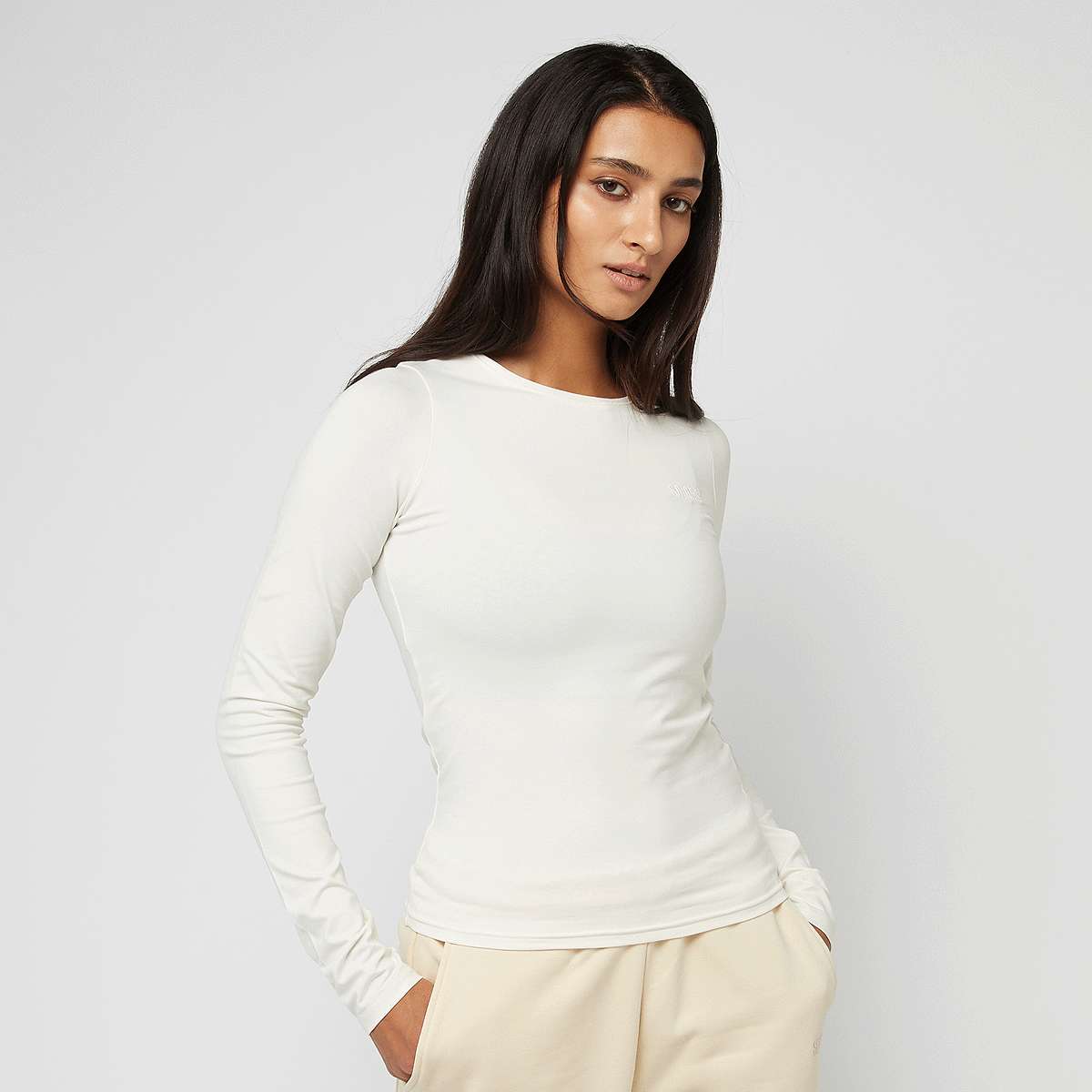 SNIPES, Small Logo Essential Longsleeve, white