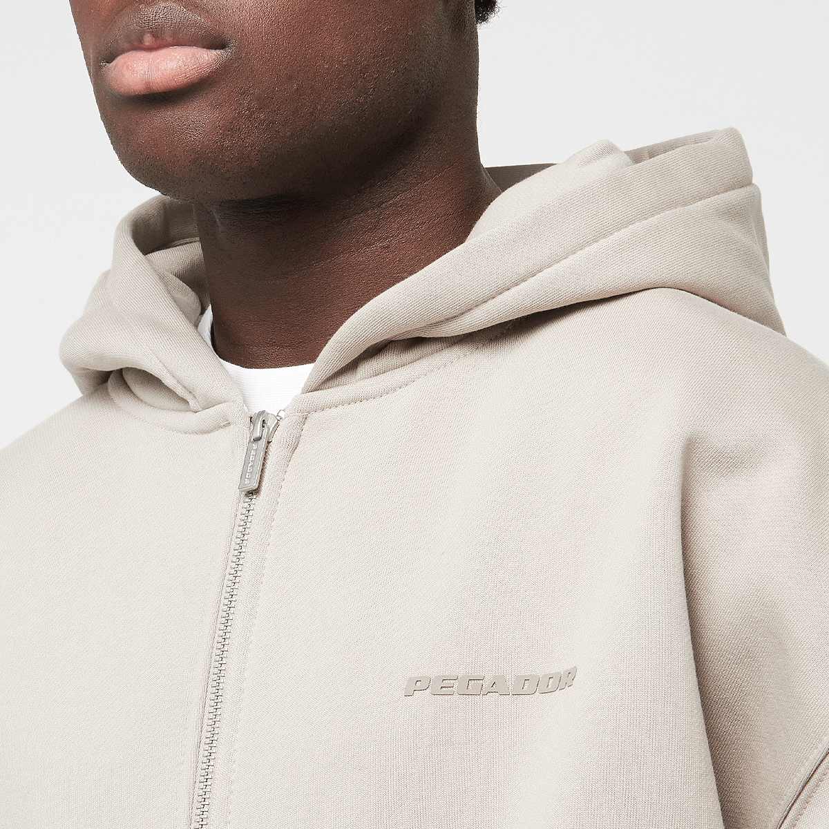 Pegador Logo Oversized Sweat Jacket Men Hoodies & Sweaters grijs Maat S Kleding