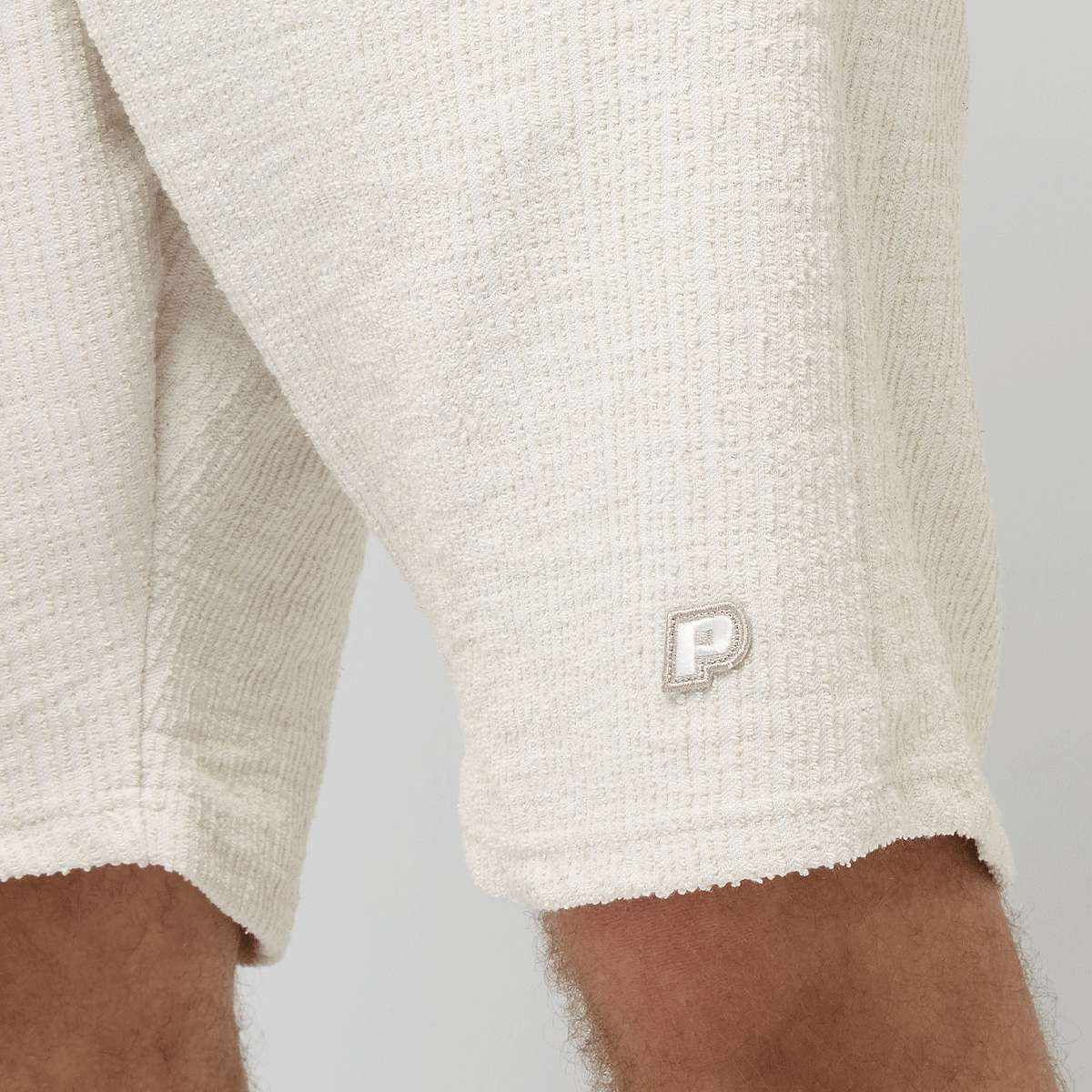 Pegador Libco Structured Knit Shorts in beige formaten: S