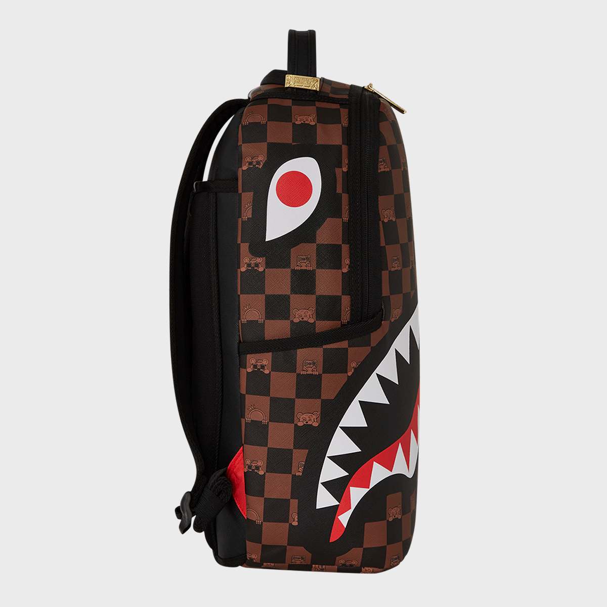 SPRAYGROUND Peeking Character Check Backpack unisex Rugzakken bruin Maat ONE SIZE Accessoires