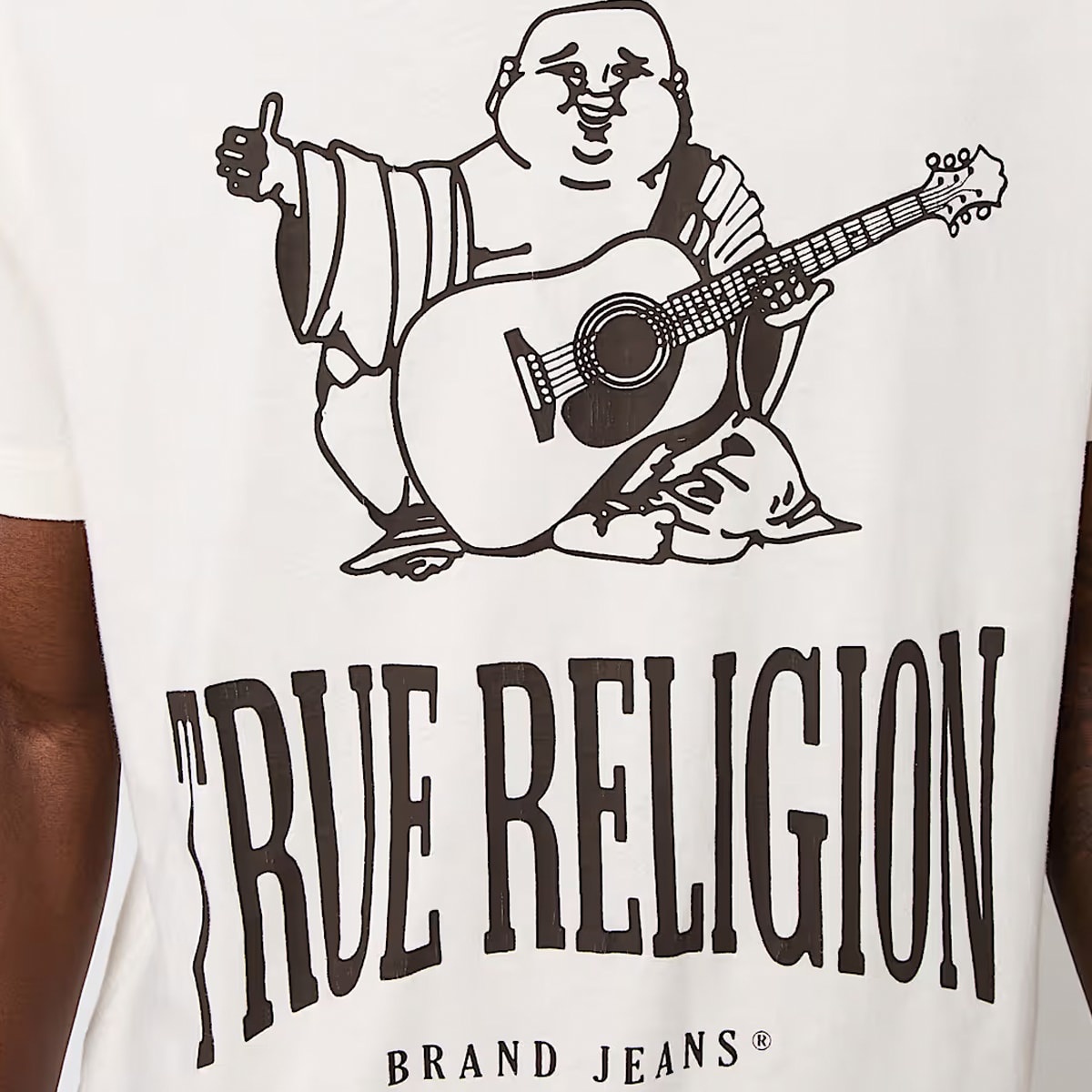 True Religion Vintage Crackle Buddha Tee men T-Shirts & Polo's wit Maat S Kleding