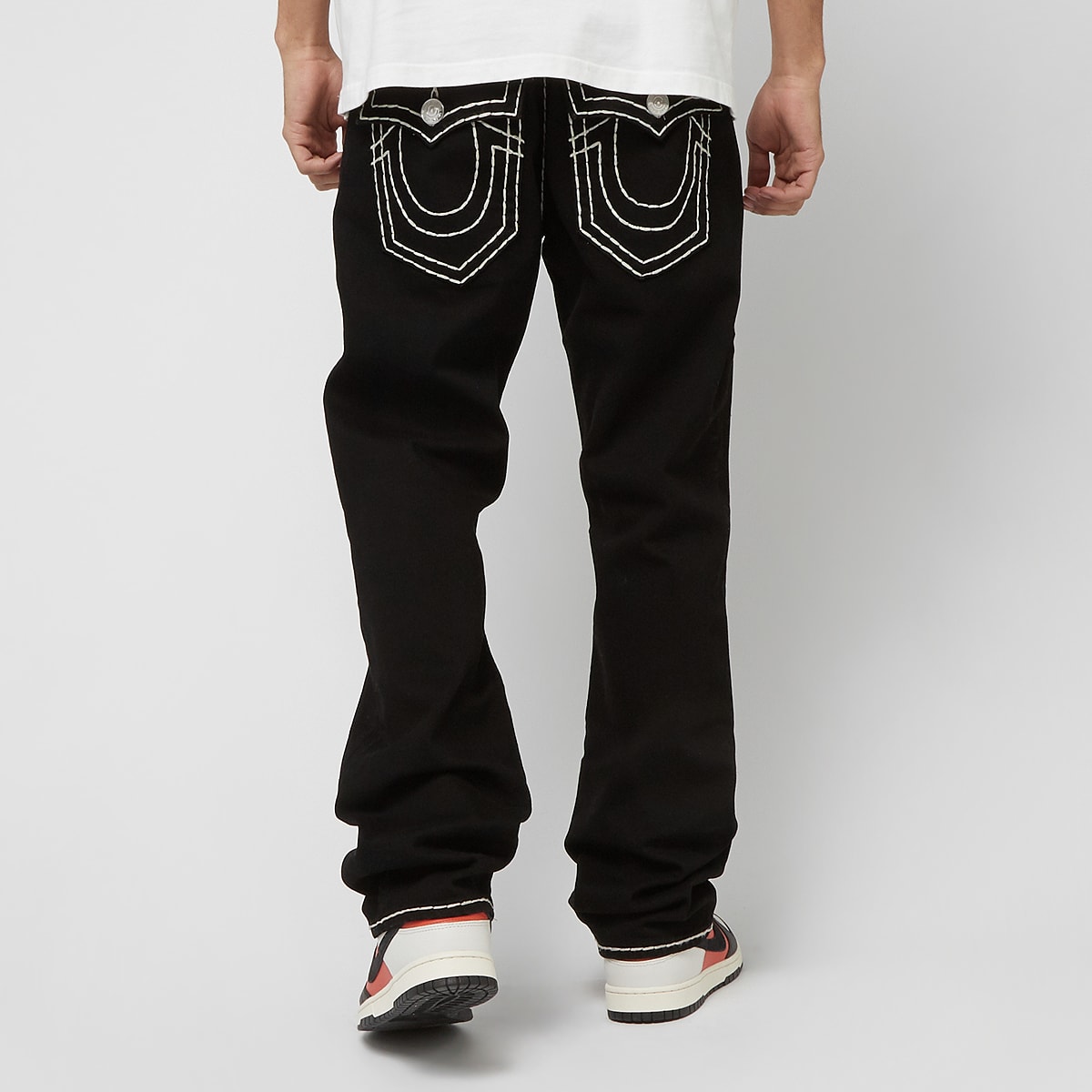 True Religion Ricky Relaxed Straight Jeans men Spijkerbroeken zwart Kleding