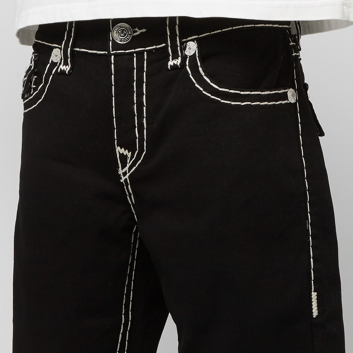 True Religion Ricky Relaxed Straight Jeans men Spijkerbroeken zwart Kleding