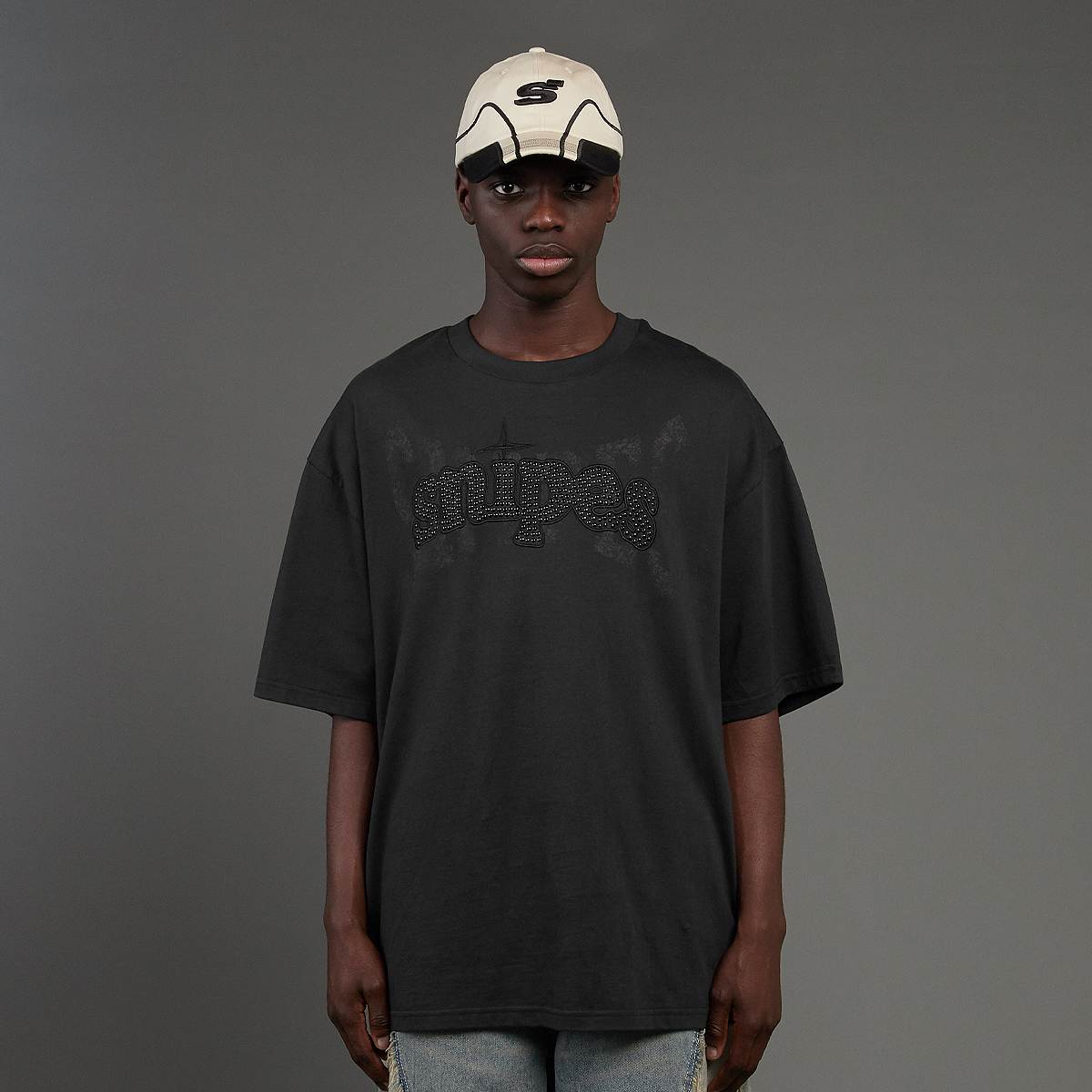 SNIPES Studs Oversized Tee men T-Shirts & Polo's zwart Maat XS Kleding