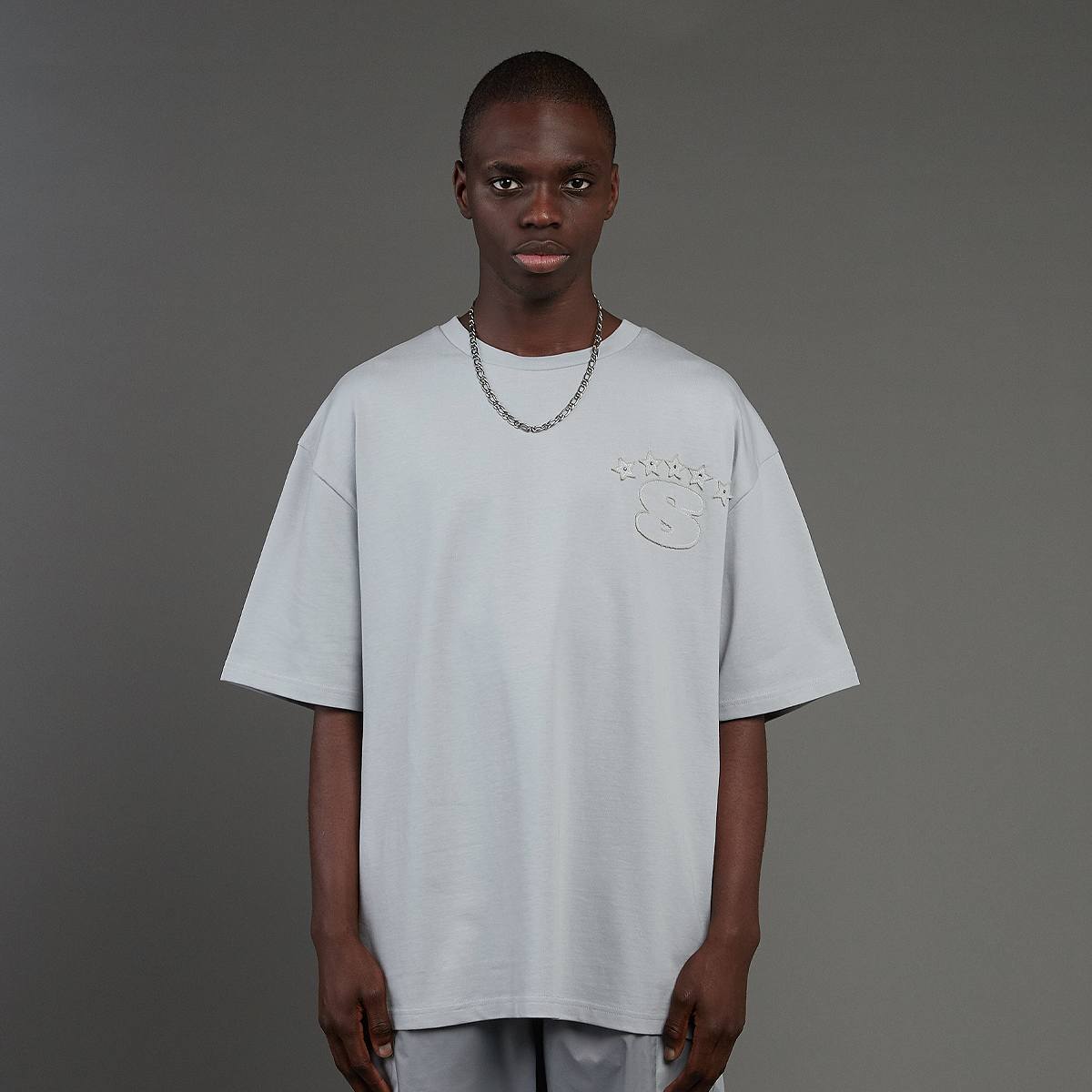 SNIPES S Emblem Tee men T-Shirts & Polo's grijs Maat XS Kleding